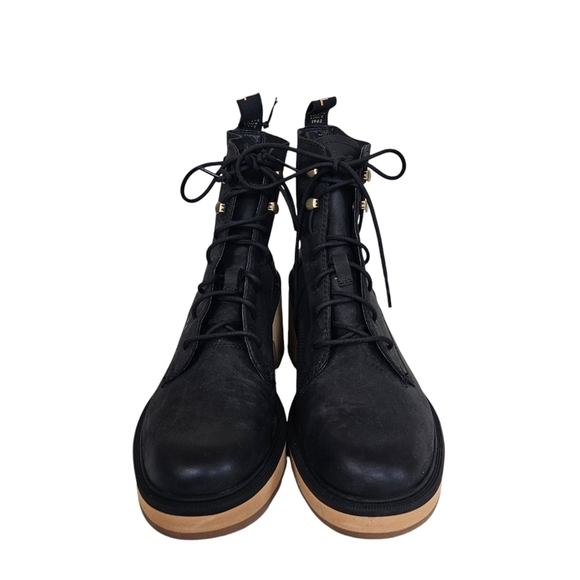 Sorel Hi-Line Lace Up Lug Combat Boots leather Chunky Waterproof - Picture 5 of 9